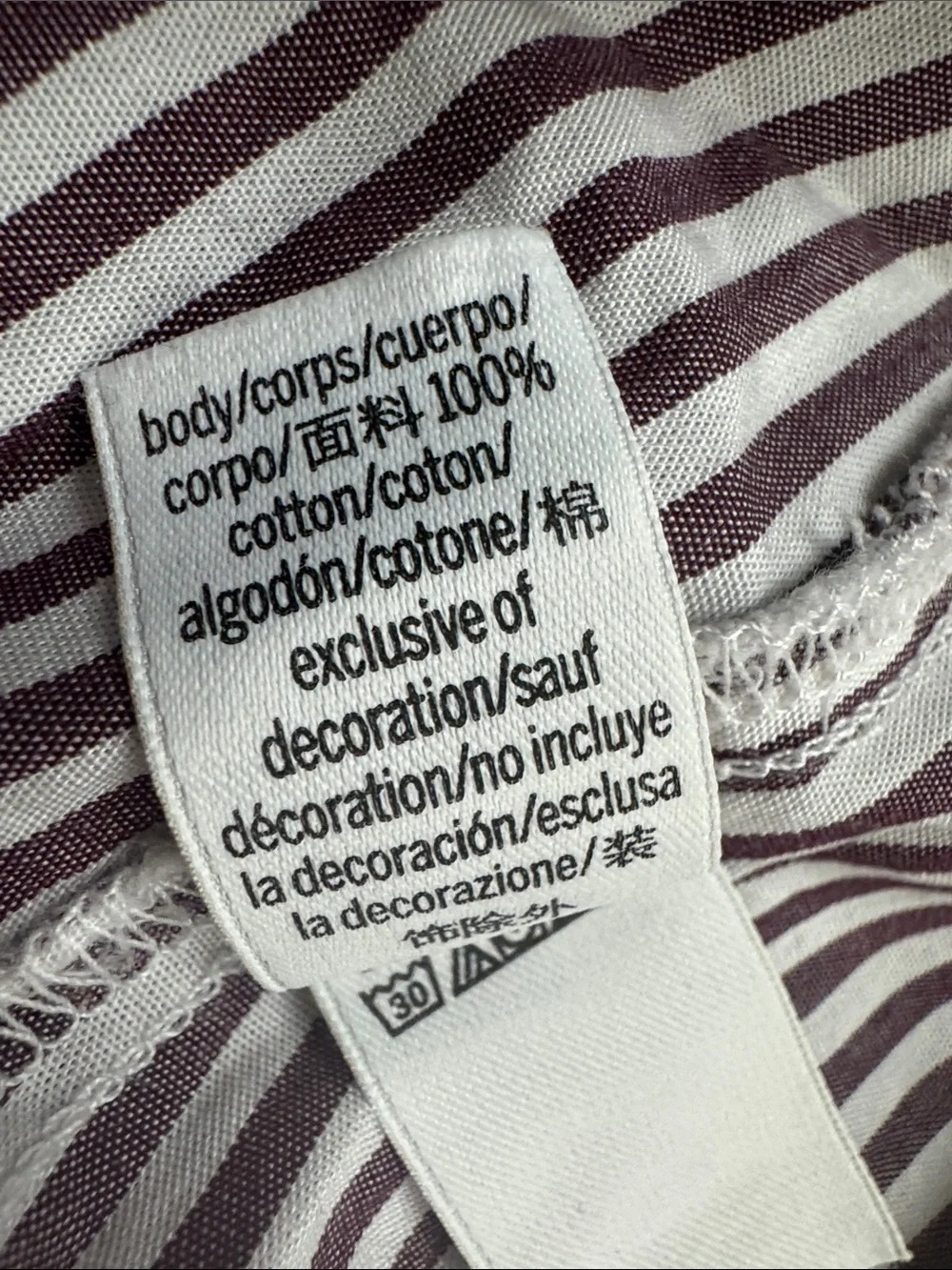 PINK Victoria's Secret cotton White & maroon Striped Boxer sleep Shorts NWT S